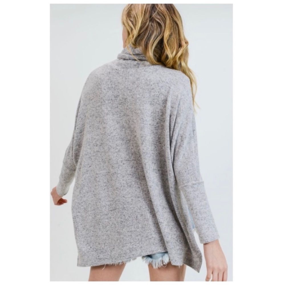 🆕 Oversized Brushed Dolman Sleeved Loose Turtleneck - Picture 5 of 6
